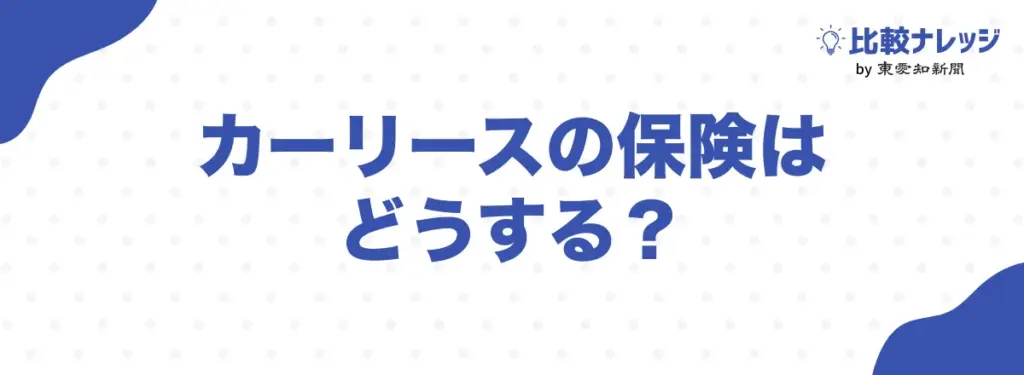 カーリースの保険は?